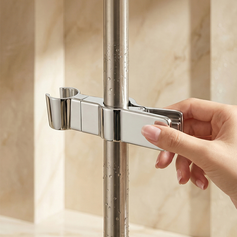 Head Racket Boom - Luxury Clip On Shower Head Holder