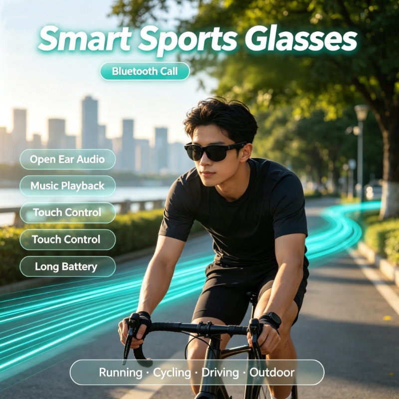 Outdoor Sport Activity - Smart Sports Glasses Open Ear Audio