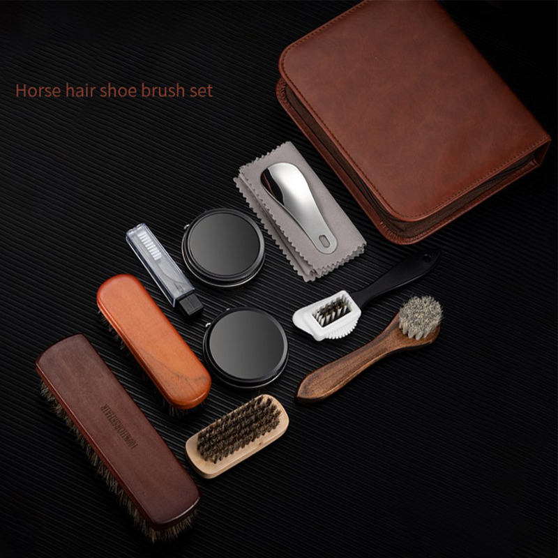 HorseHair Shoe Brush Set Leath - đánh giá và giá Grooming Kit Horse