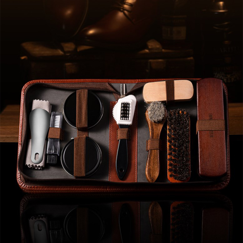 HorseHair Shoe Brush Set Leath - đánh giá và giá Grooming Kit Horse