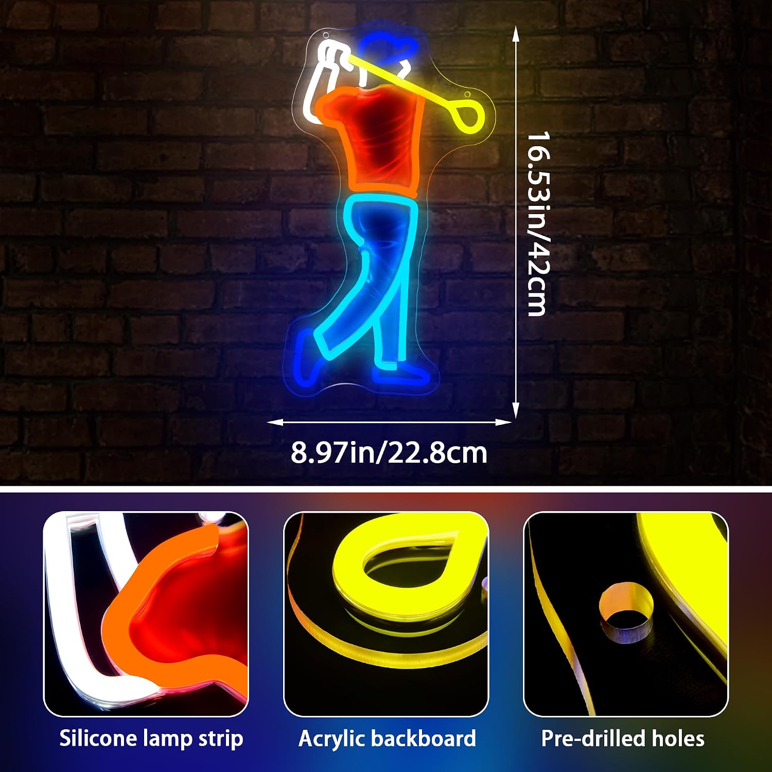Golfer Swing Neon Sign USB Pow - đánh giá và giá Outdoor Sport Club