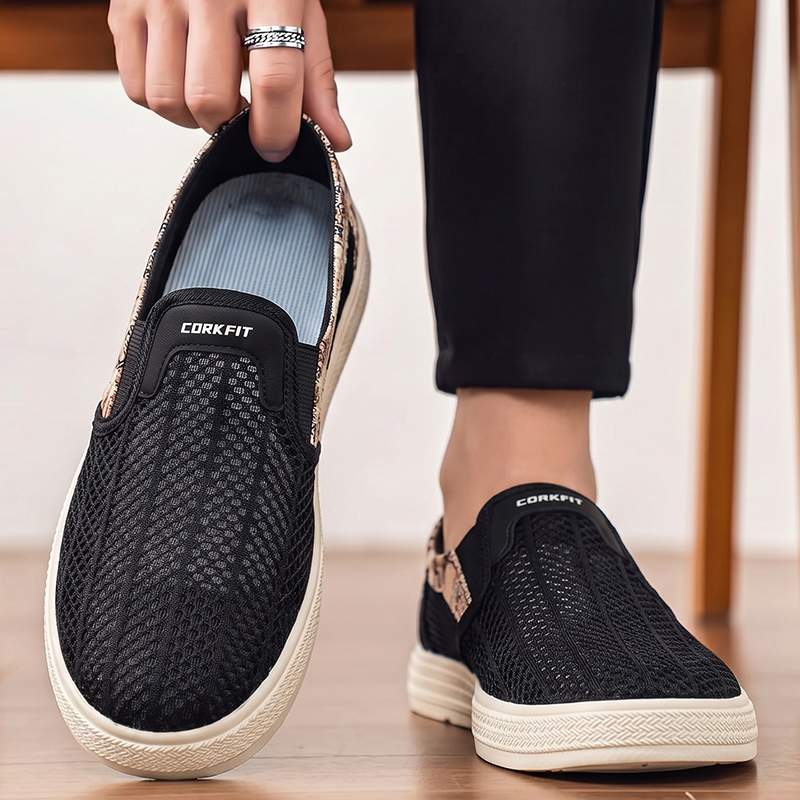 Summer men's perforated mesh s - đánh giá và giá Outdoor Sports Leisure