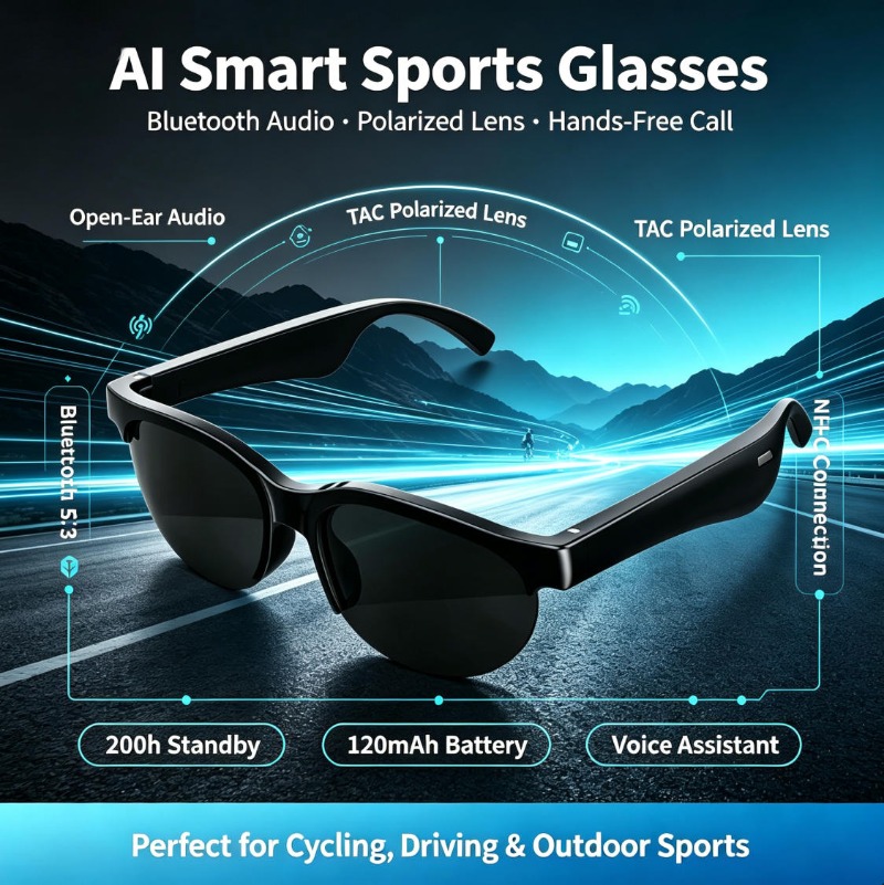 Smart Sports Glasses Open Ear  - đánh giá và giá Outdoor Sport Activity